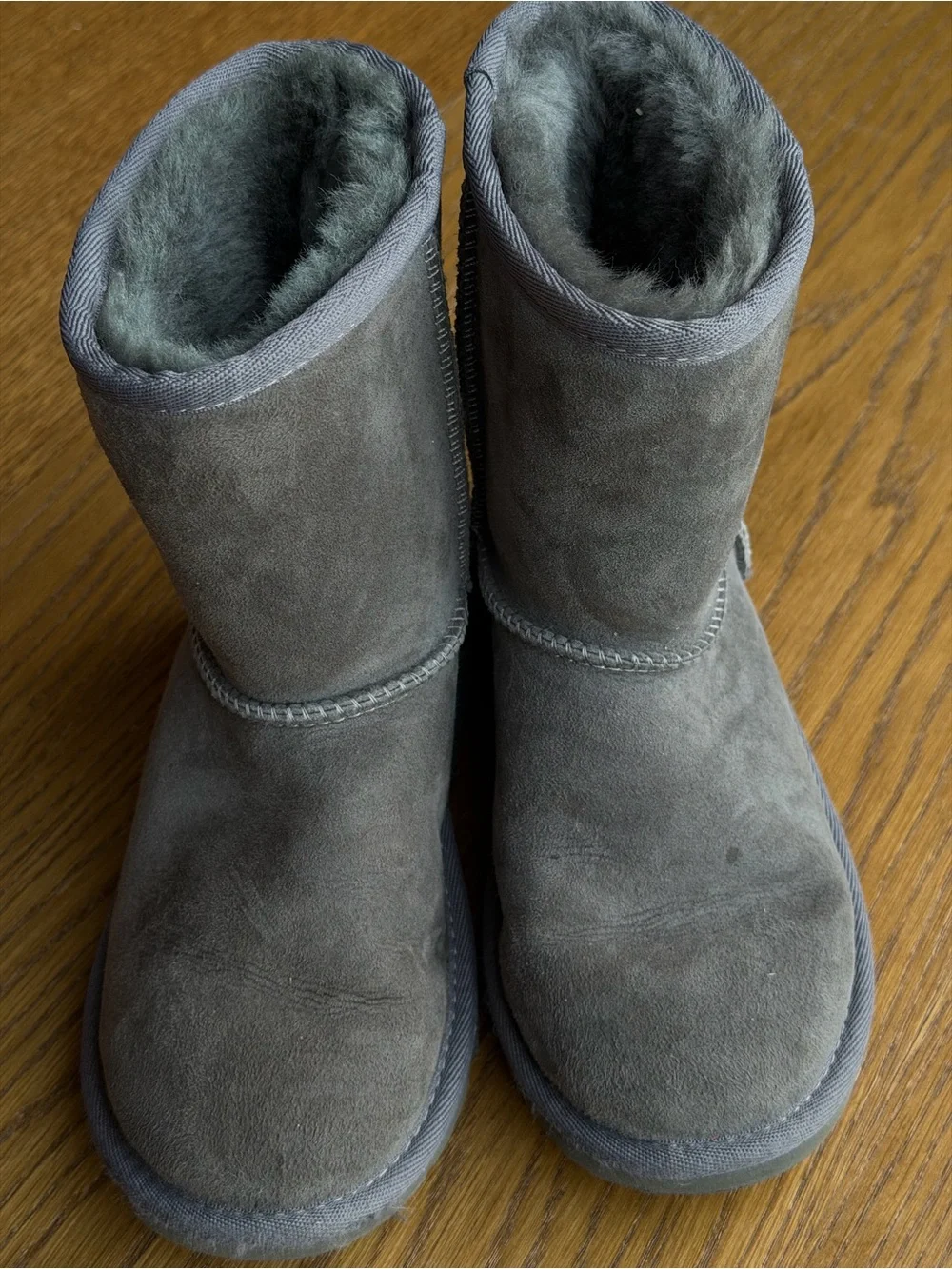 UGG Gray Shearling-Lined Boot